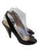 Prada Shoe Size 38.5 Black & Brown Leather Upper Peep Toe Slingback Pumps Black & Brown / 38.5