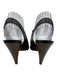 Prada Shoe Size 38.5 Black & Brown Leather Upper Peep Toe Slingback Pumps Black & Brown / 38.5