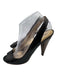 Prada Shoe Size 38.5 Black & Brown Leather Upper Peep Toe Slingback Pumps Black & Brown / 38.5