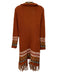 C + D + M Size M rust orange & blue Acrylic Blend Southwestern Fringe Cardigan rust orange & blue / M