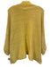 Kerisma Size One Size Yellow Wool Blend Ribbed Knit Mock Neck Side Slit Sweater Yellow / One Size