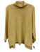 Kerisma Size One Size Yellow Wool Blend Ribbed Knit Mock Neck Side Slit Sweater Yellow / One Size