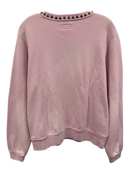 Mother Size L Lilac Purple Cotton Logo Studded Crewneck Sweatshirt Lilac Purple / L