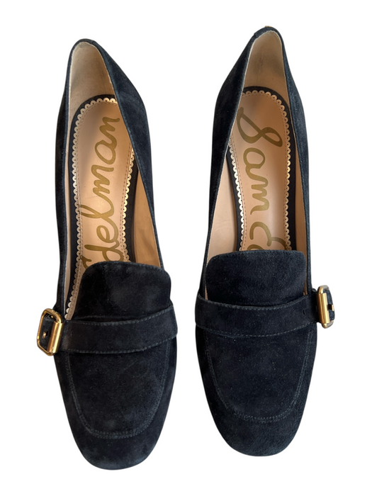 Sam Edelman Shoe Size 11 Black Suede Pointed Square Toe Buckle Detail Shoes Black / 11