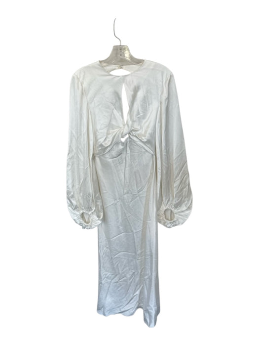 Significant Other Size 2 White Viscose Blend Long Sleeve Front Twist Maxi Dress White / 2