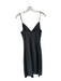 Camilla Coelho Size S Black & White Polyester Blend Polka Dots V Neck Bow Dress Black & White / S