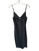 Camilla Coelho Size S Black & White Polyester Blend Polka Dots V Neck Bow Dress Black & White / S