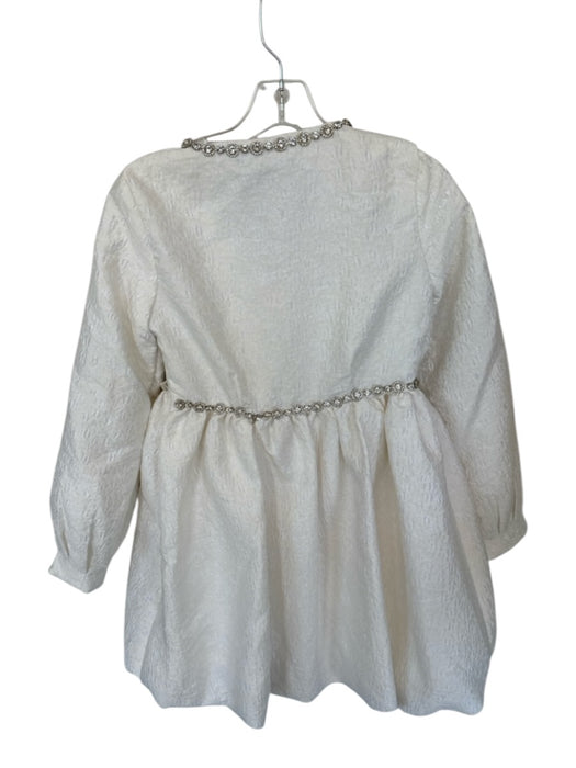 Dream Sister Jane Size XS White Polyester Rhinestone Embroidered Bow Mini Dress White / XS