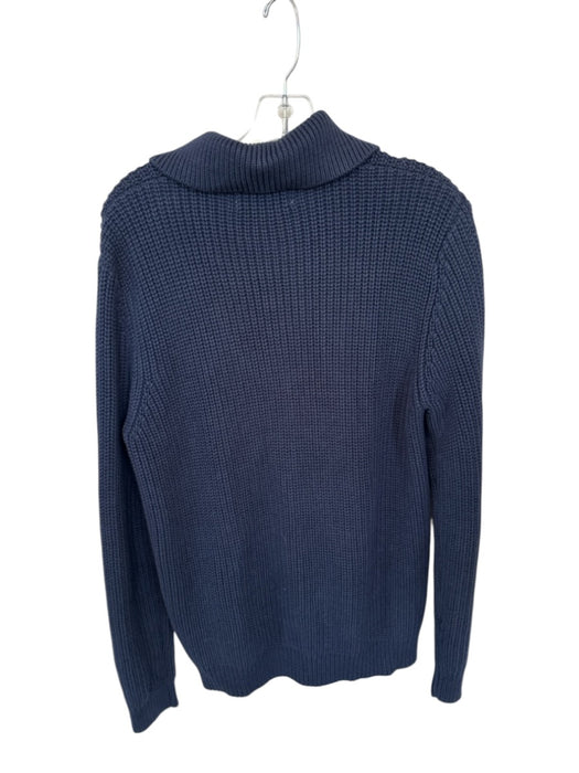 Orvis Size M Navy Ribbed Knit Button Up Collar Sweater Navy / M