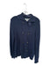 Orvis Size M Navy Ribbed Knit Button Up Collar Sweater Navy / M
