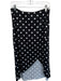 Moa Moa Size L Black & White Polyester Polka Dots Scalloped Maxi Skirt Black & White / L