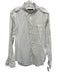 Karl Lagerfeld Size 17 White Cotton Blend Solid Button Up Long Sleeve Shirt White / 17