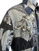 Versace Collection Size 42 Gray & Blue Silk Abstract Button Up Long Sleeve Shirt Gray & Blue / 42