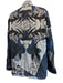 Versace Collection Size 42 Gray & Blue Silk Abstract Button Up Long Sleeve Shirt Gray & Blue / 42