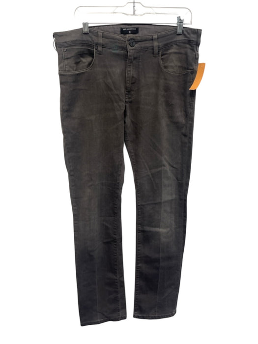 Karl Lagerfeld Made in Italy Size 36 Gray Cotton Blend Solid Slim Jean Pants Gray / 36