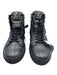 Versace Collection Shoe Size 44 Black Leather Solid Sneaker High Top Men's Shoes Black / 44