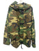 Military Size L Green & Black Synthetic Camo Parka Men's Jacket Green & Black / L