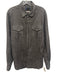 Cavalli Class Size L Faded Black Cotton Blend Washed Button Up Long Sleeve Shirt Faded Black / L