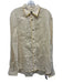 Diesel Size XL Off White Linen Solid Button Up Spread Collar Long Sleeve Shirt Off White / XL