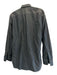 Givenchy Size 42 Black Cotton Solid Button Up Collar Detail Long Sleeve Shirt Black / 42