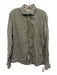 Hacket London Size XL Gray Linen Solid Button Up Spread Collar Long Sleeve Shirt Gray / XL