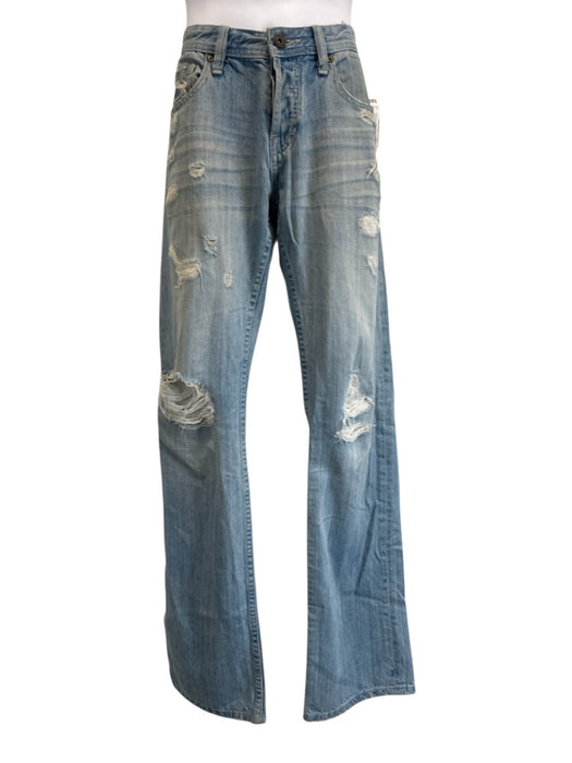 Cult Of Individuality Size 32 Light Wash Cotton Distressed Flared Jean Pants Light Wash / 32
