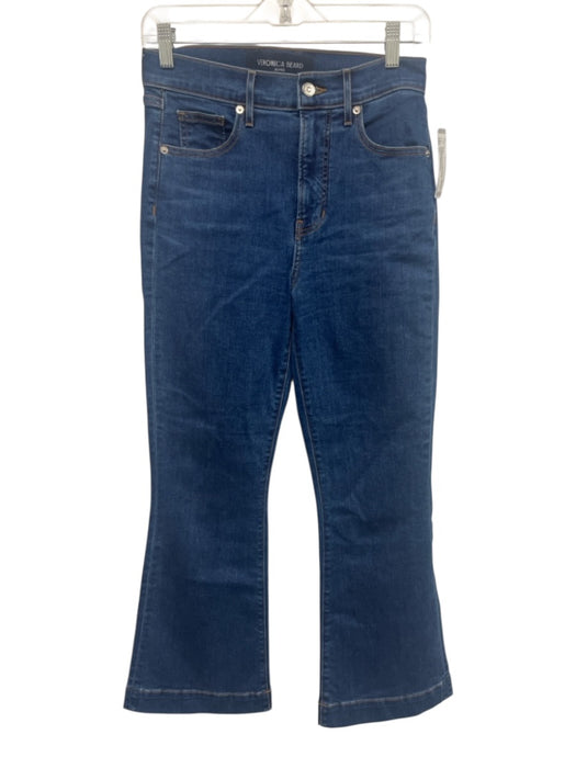 Veronica Beard Jeans Size 27 Medium Wash Cotton Denim High Rise Whiskering Jeans Medium Wash / 27