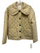 Avec Les Filles Size S Beige Cotton Quilted Oversized Collar Button Front Jacket Beige / S