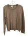 Tuckernuck Size M Gray Beige Cashmere Ribbed Trim Round Neck Sweater Gray Beige / M