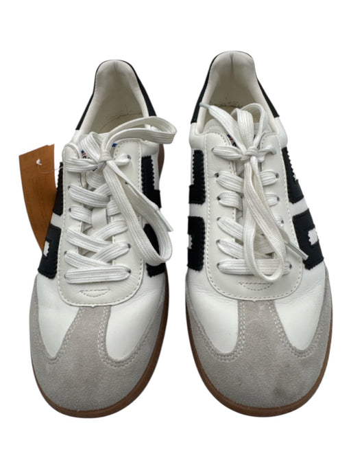 Back 70 Shoe Size 8 Cream, Black, Brown Leather Upper Lace Up Low Top Sneakers Cream, Black, Brown / 8