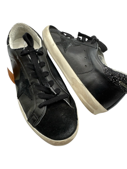 Golden Goose Shoe Size 38 Black & White Nappa Leather Glitter Star Sneakers Black & White / 38