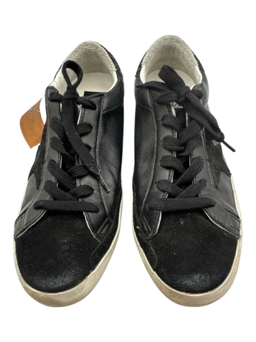 Golden Goose Shoe Size 38 Black & White Nappa Leather Glitter Star Sneakers Black & White / 38