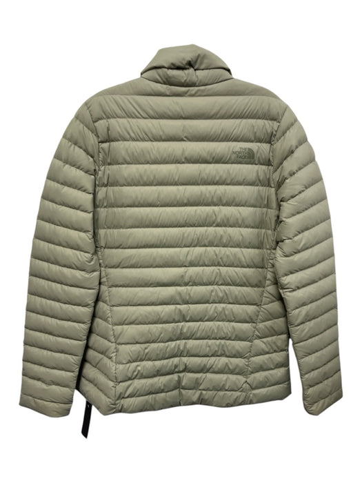 The North Face Size Medium Pastel Green Nylon Blend Long Sleeve Puffer Jacket Pastel Green / Medium