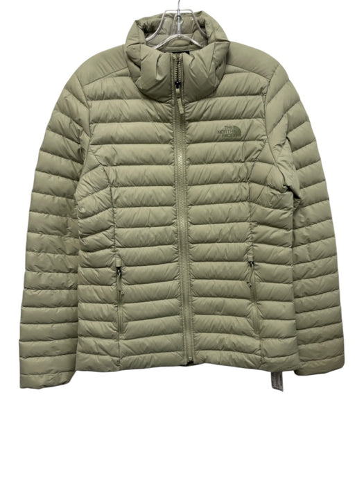 The North Face Size Medium Pastel Green Nylon Blend Long Sleeve Puffer Jacket Pastel Green / Medium