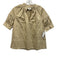 Tuckernuck Size XS Beige Cotton Short Sleeve V Neck Gathered Top Beige / XS