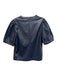Hyacinth House Size Small Navy Blue Polyester Short Puff Sleeve Split Neck Top Navy Blue / Small
