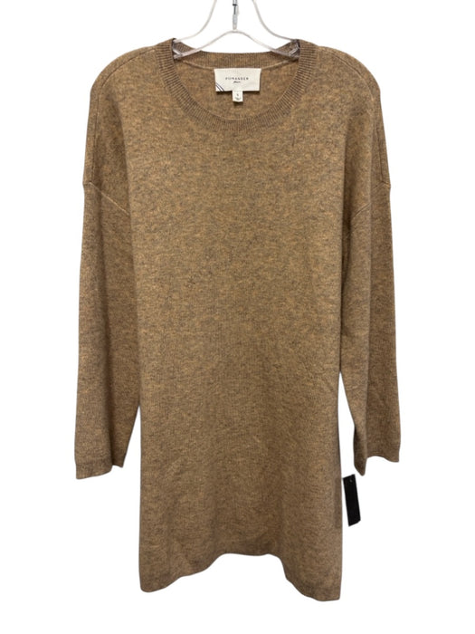 Pomander Place Size Small Orange & Gray Viscose Blend Long Sleeve Speckled Dress Orange & Gray / Small