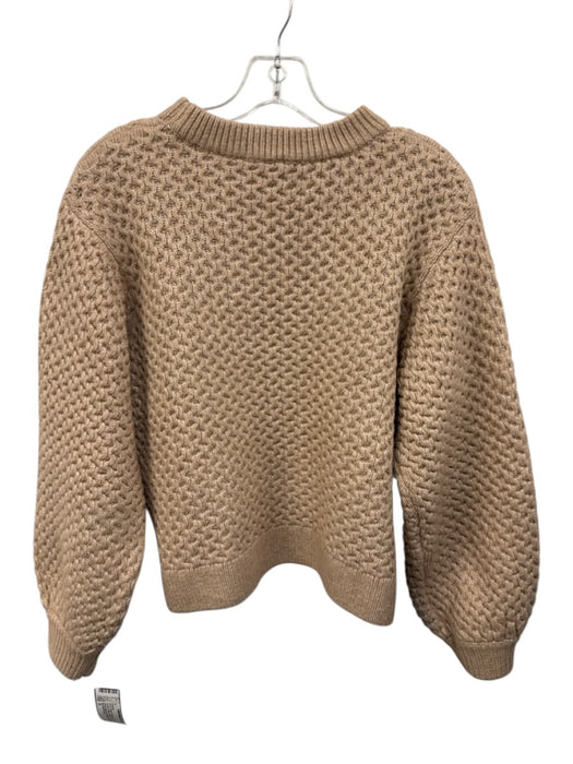 Hyacinth House Size S Peach Polyester Knit Ribbed Accent Wave Detail Sweater Peach / S