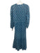 India Collection Emerson Fry Size Small Blue & White Cotton Long Sleeve Dress Blue & White / Small