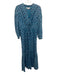 India Collection Emerson Fry Size Small Blue & White Cotton Long Sleeve Dress Blue & White / Small