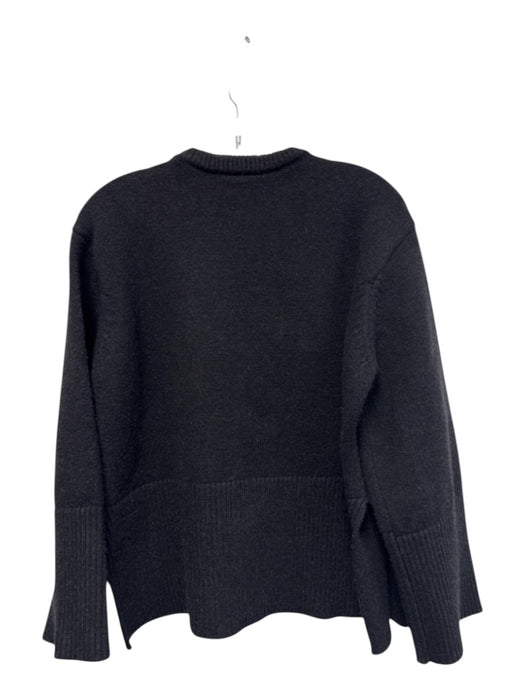 Pomander Place Size S Black Rayon Blend Knit Shimmer Ribbed Detail Sweater Black / S
