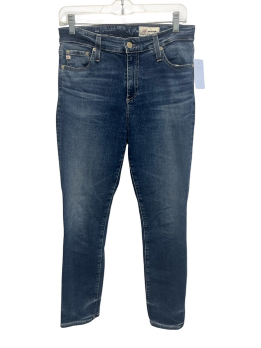 AG Size 28 Medium Wash Cotton Denim High Rise Slim Fit Straight Jeans Medium Wash / 28