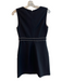 Diane Von Furstenberg Size 2 Black Polyester Blend Contrast Trim Unlined Dress Black / 2