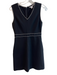 Diane Von Furstenberg Size 2 Black Polyester Blend Contrast Trim Unlined Dress Black / 2