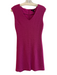 St. John Size 2 Pink Missing Fabric Tag Boucle Solid V Neck Cap Sleeve Dress Pink / 2