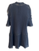 Kobi Halperin Size XS Black Cotton & Silk Gauze Embroidered Trim Dress Black / XS