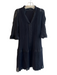 Kobi Halperin Size XS Black Cotton & Silk Gauze Embroidered Trim Dress Black / XS