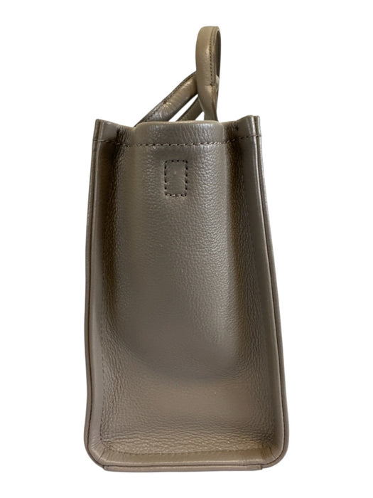 Marc Jacobs Taupe Gray Leather Top Handle Crossbody Strap Tote Bag Taupe Gray / M