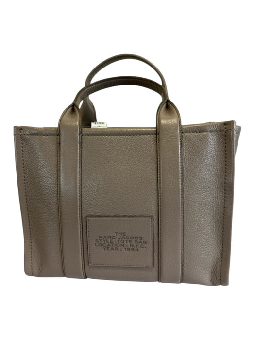 Marc Jacobs Taupe Gray Leather Top Handle Crossbody Strap Tote Bag Taupe Gray / M