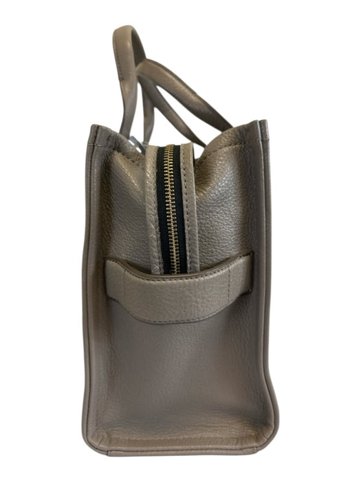 Marc Jacobs Taupe Gray Leather Top Handle Crossbody Strap Tote Bag Taupe Gray / M